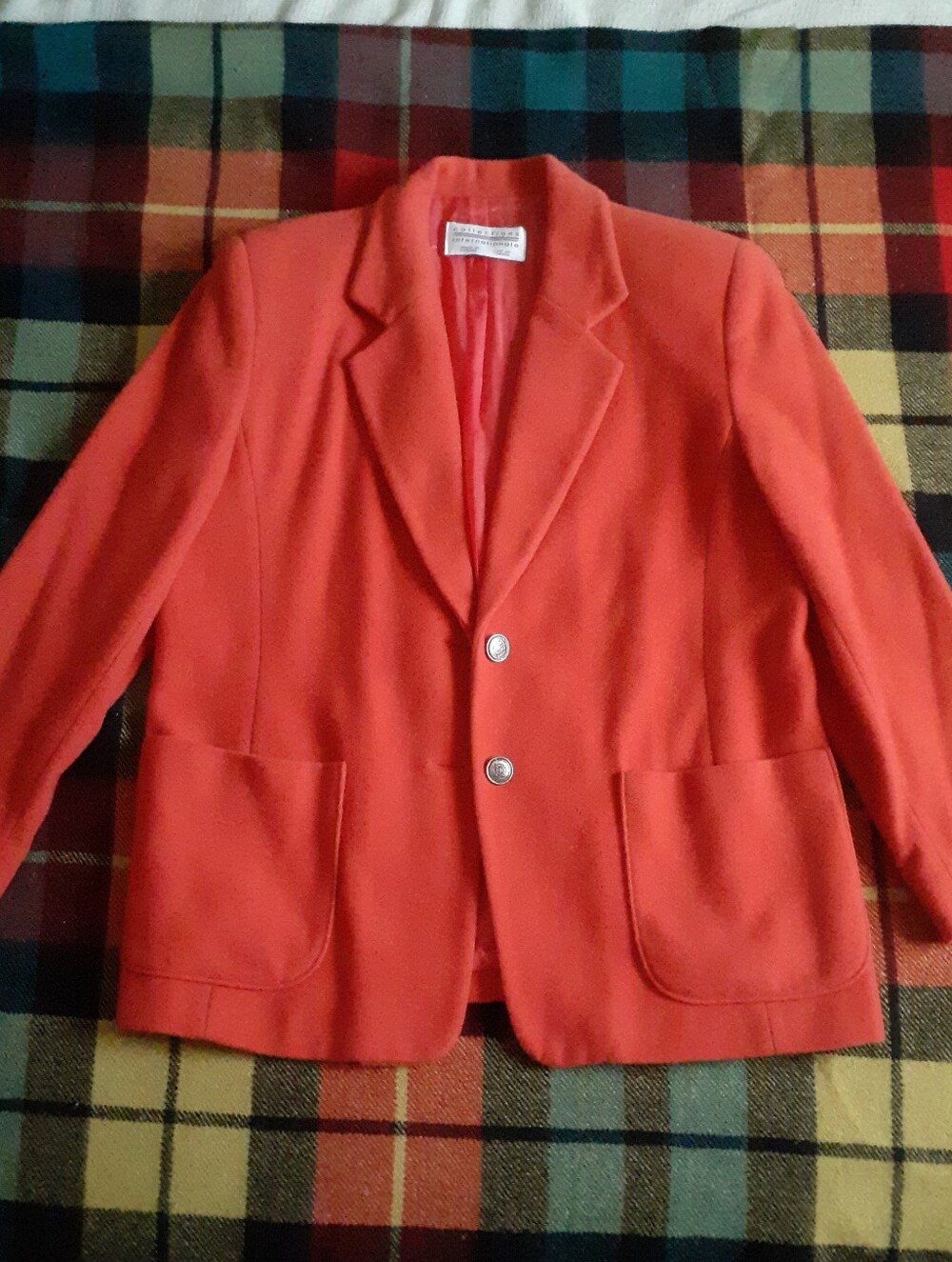 Women's Wool Orange Blazer Jacket